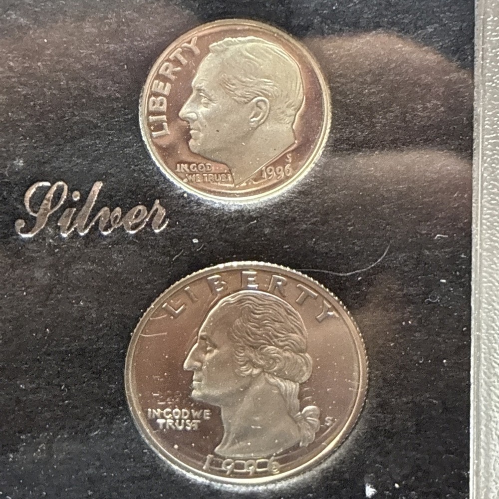 1996-S US Mint Premier Silver Proof Set 90% Silver 5 Coins