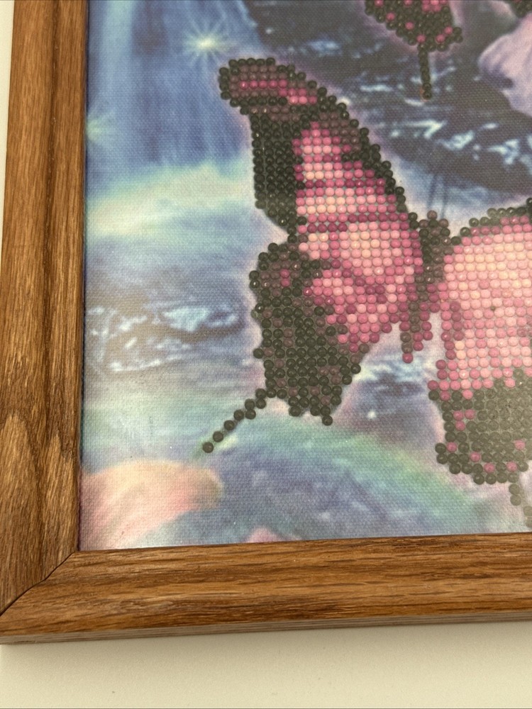 butterfly diamond Craft Picture Framed