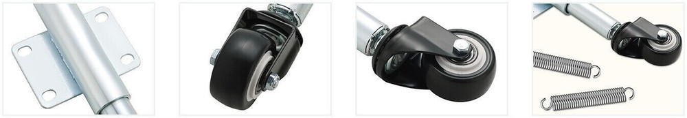 2" Fence Gate Wheels with Spring Rolling Gate Swivel Caster Gate Rollers Support