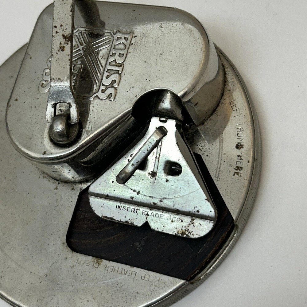 Antique 1920s Kriss Kross Stropper Razor Blade Sharpener w/ Box