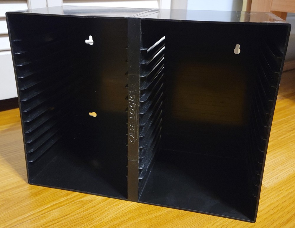 Case Logic 30-CD Storage Rack Black Plastic Holder Stackable / Wall-Mount