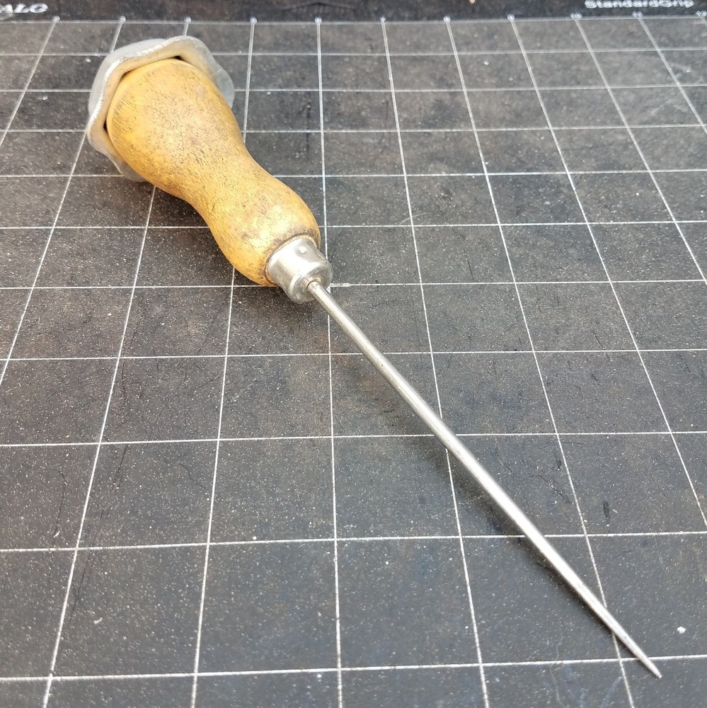 Vintage Rustic 8 Inch Ice Pick, Scratch Awl