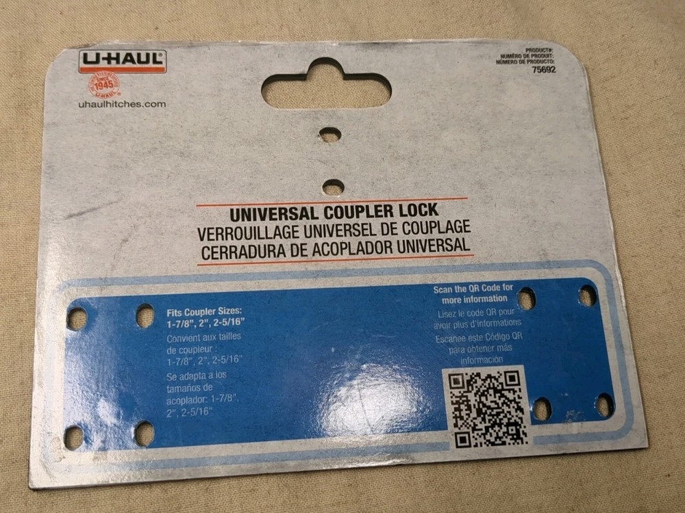 U-HAUL Universal Trailer Coupler Lock 2" Coupler Lock