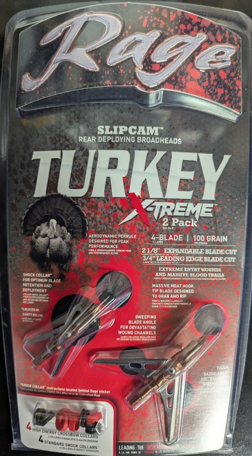 @NEW@ 2pk. Rage Turkey X-Treme Expandable Broadheads crossbow/compound R43000
