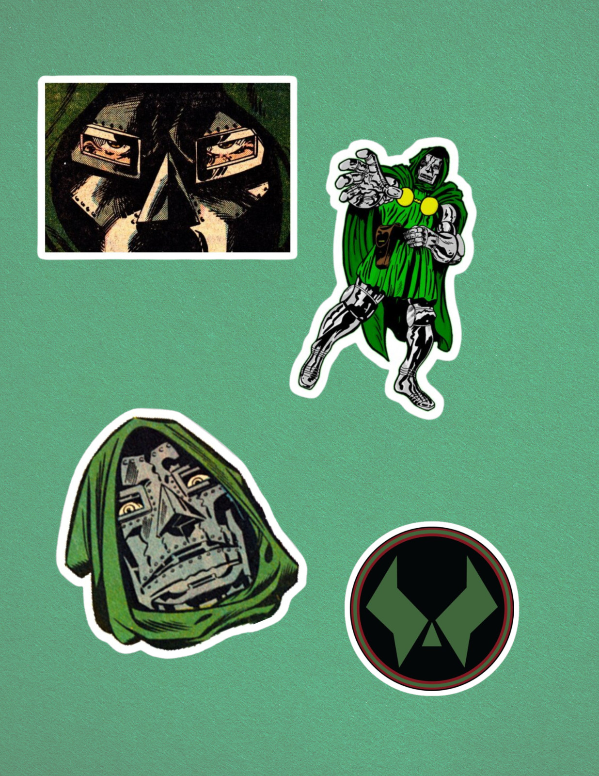 Dr Doom 4pc Sticker Pack