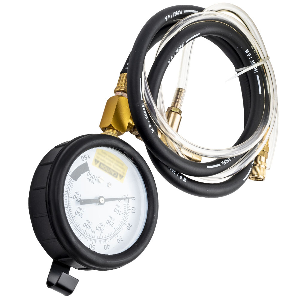 Fuel Injection Pressure Tester Gauge Test Adapter Kit 0-140 PSI