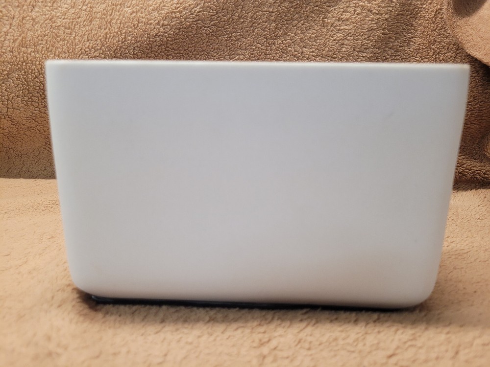 Toothpaste & Toothbrush Holder White Stoneware 2 large sections Unfancy Plain