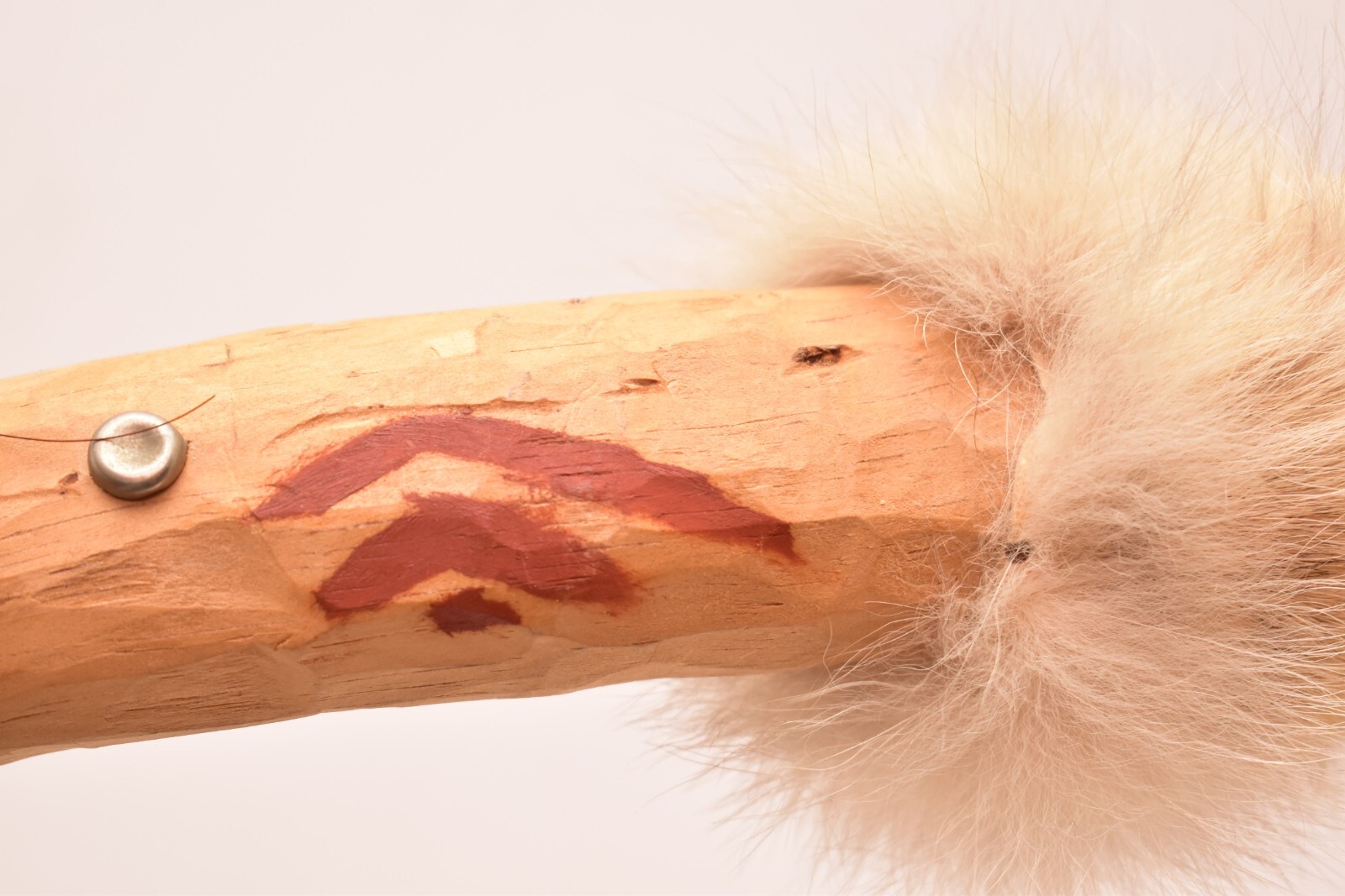 VTG FIGURAL horse Native American Sioux Talking Ceremonial Stick Hand Carved