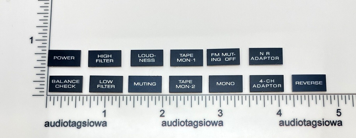 Sansui Vintage Receiver Badges for Buttons All Models 7000, 6, 7, 8 Full Set