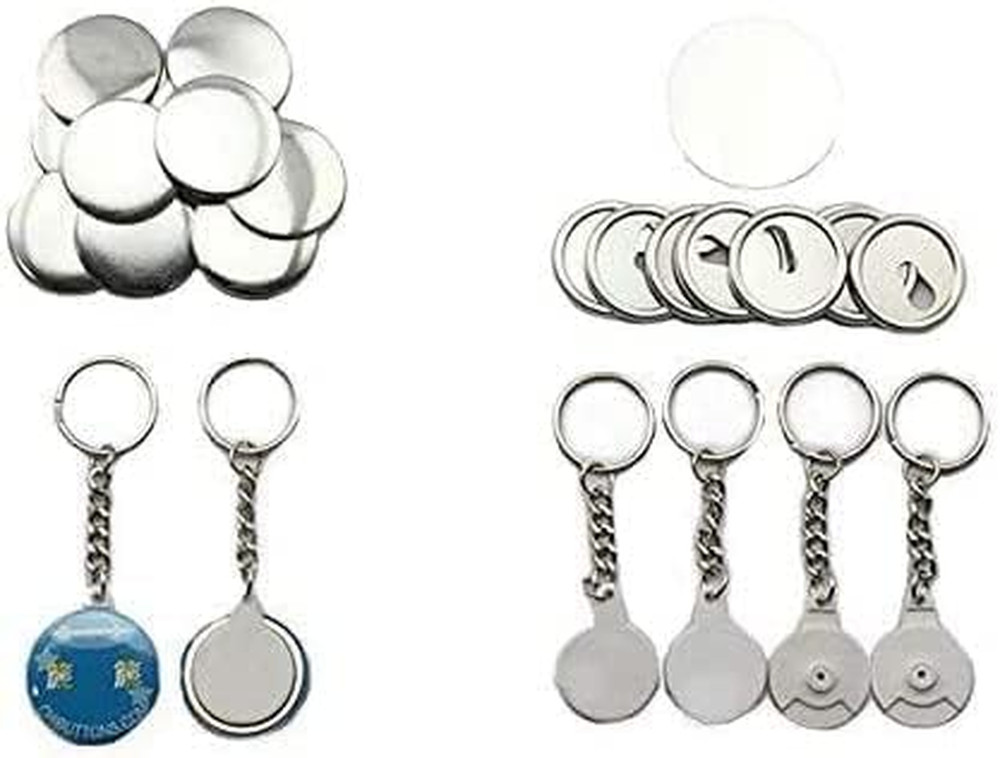 25Mm Versa-Back Keychain Components - Complete Set with Upper Shell, Mylar, Meta