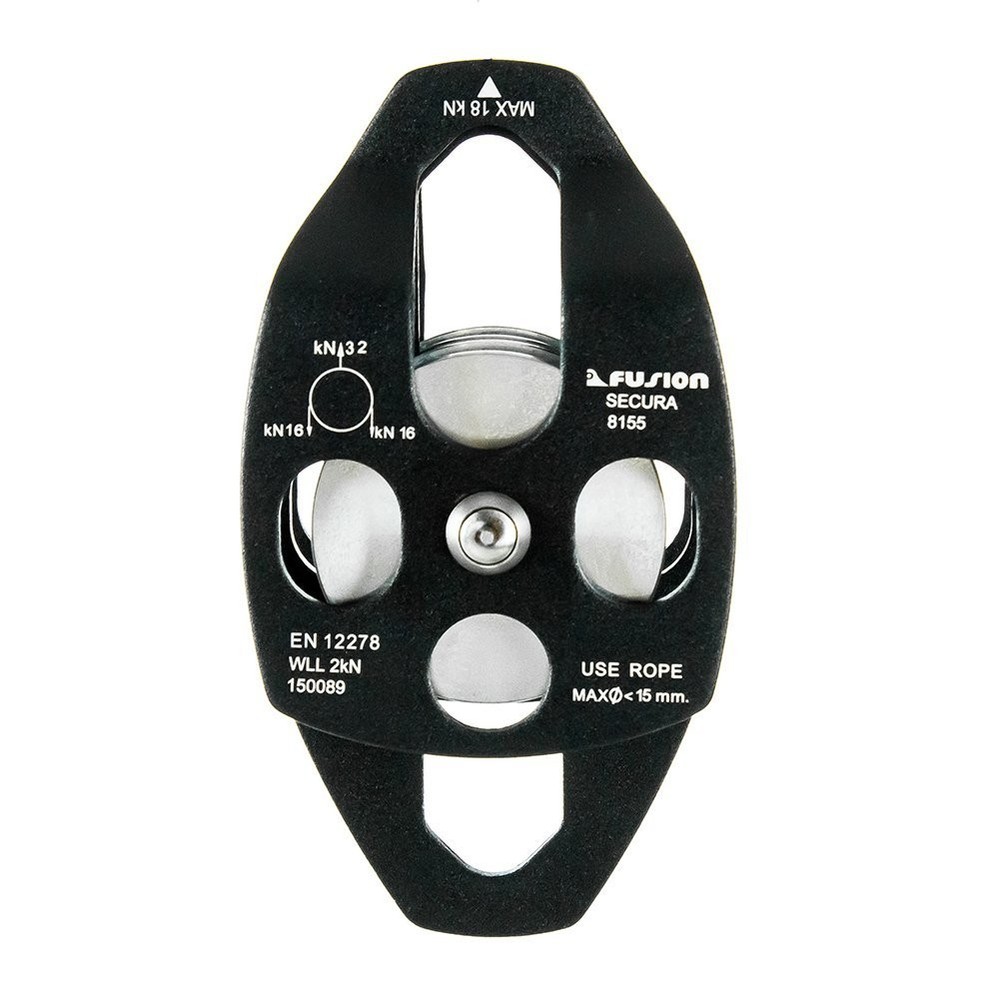 Fusion FP-8155 Secura 2" Double Pulley, Black