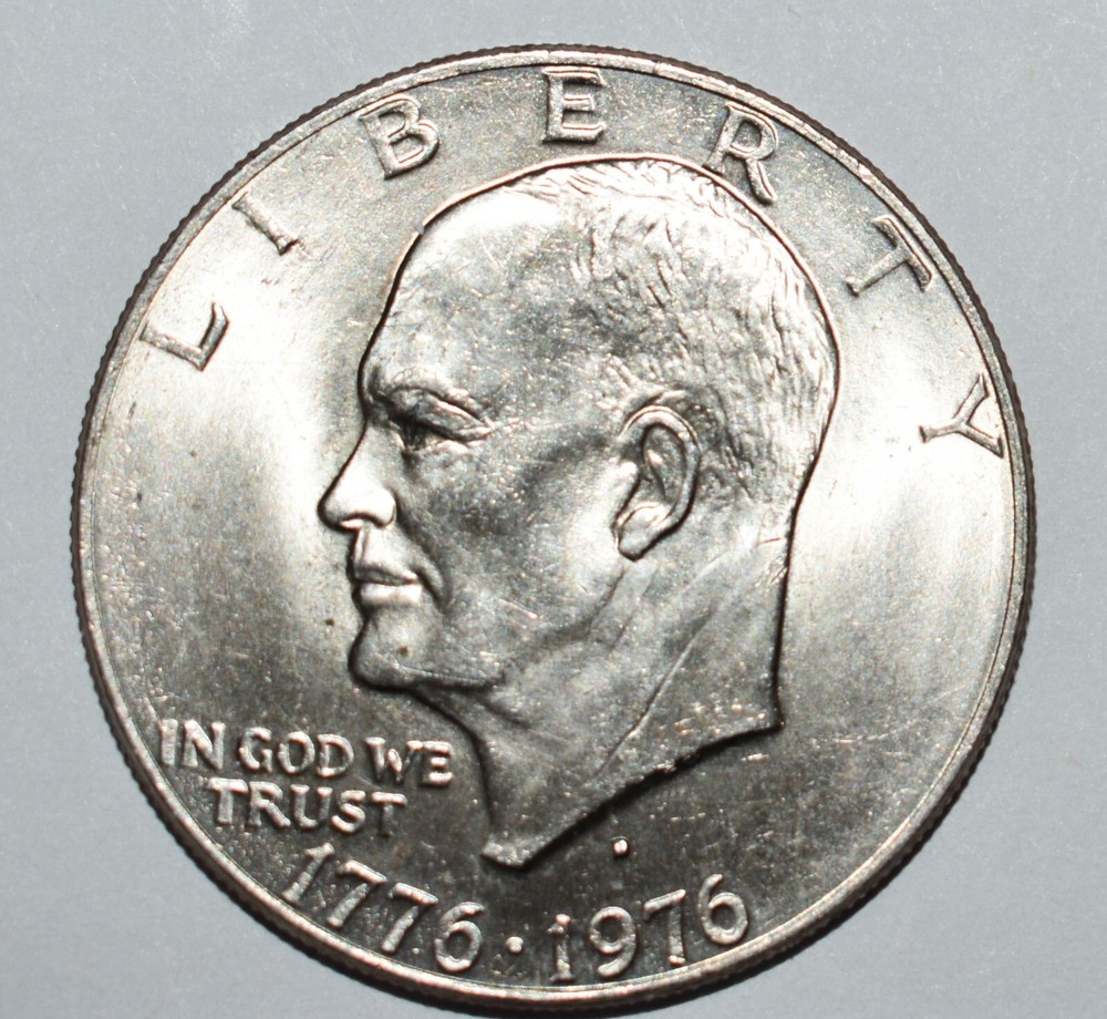 Bicentennial 1776-1975 Filled D Dual Date Eisenhour One Dollar Initials Error
