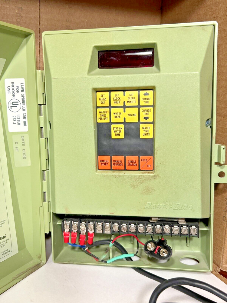 Rainbird Rain Clock Model CC-6 6-Station Sprinkler Irrigation Timer Controller