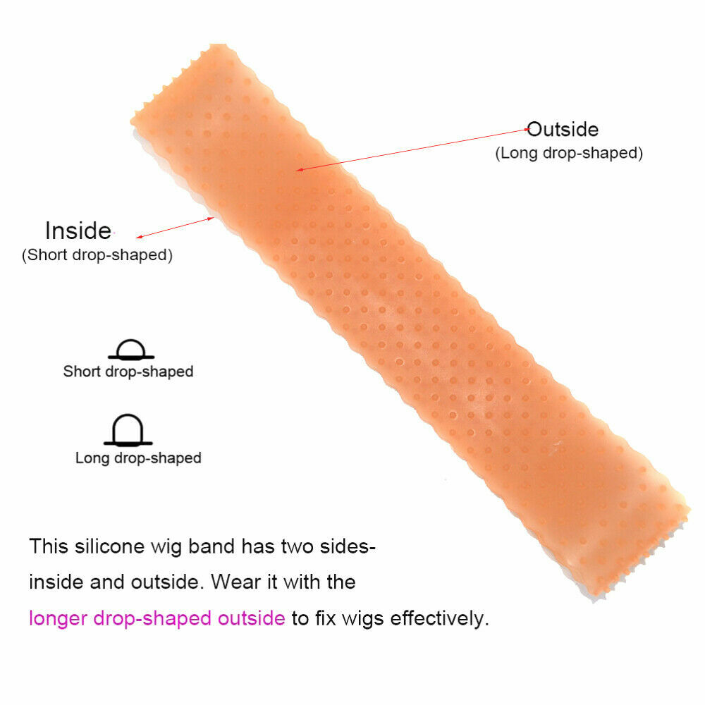 Wig Grip Adjustable HeadBand silicone Elastic Comfort hair gripper Band Caps