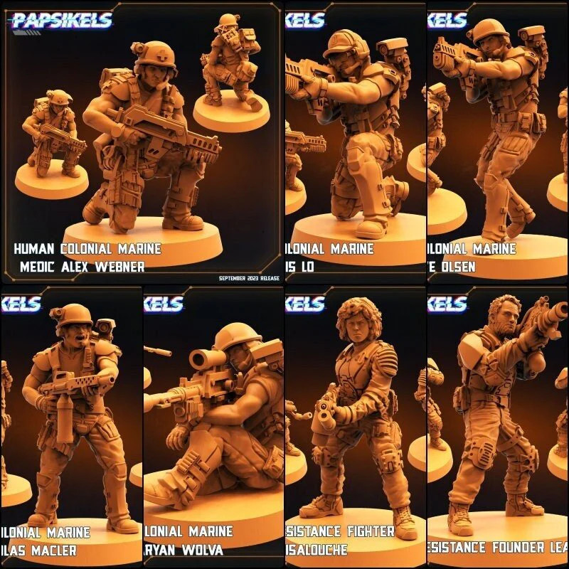 Human Colonial Marine Miniature