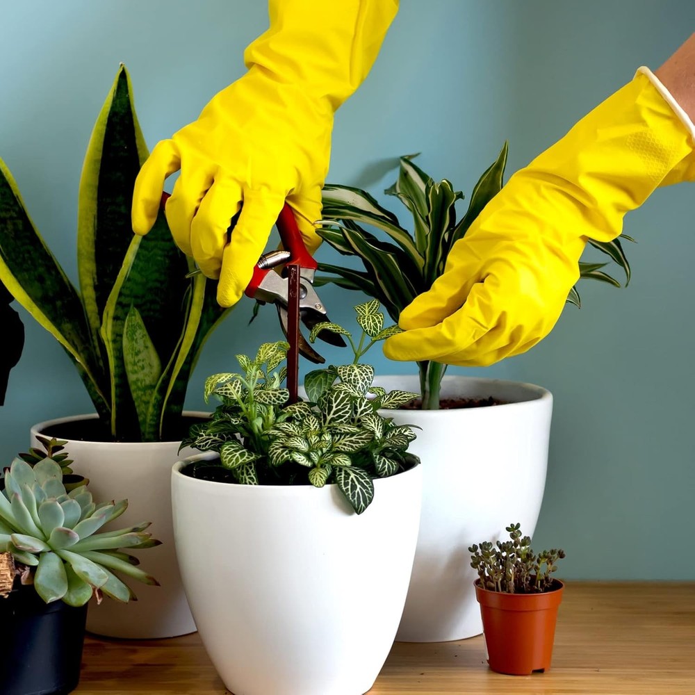 Reusable Dishwashing Cleaning Gloves Medium 4 Pack