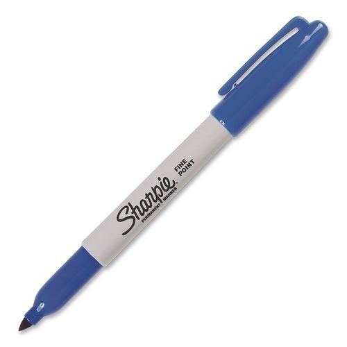 Sharpie Fine Tip Permanent Markers, Fine Tip, Blue, 12/Pack
