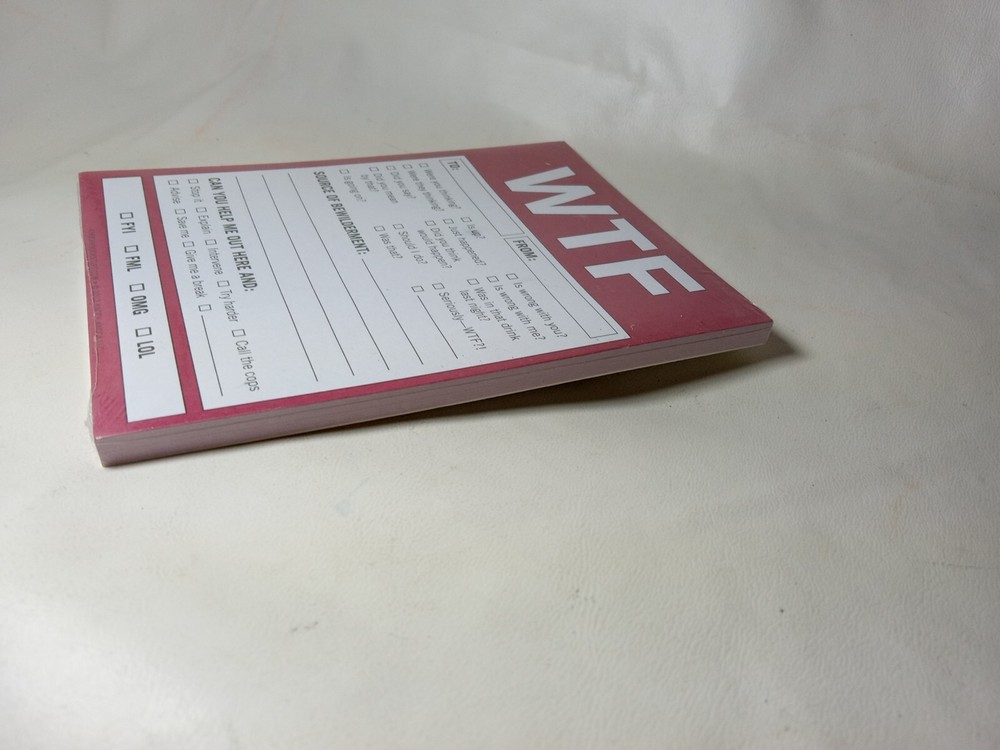 Knock Knock Nifty Notes WTF Pad 4" x 5"