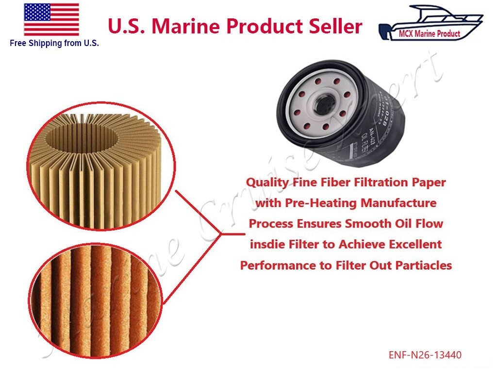 Yamaha Outboard Oil Filter 200-350HP N26-13440-00 N26-13440-02 N26-13440-03