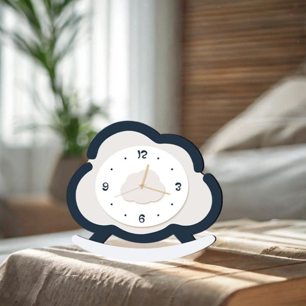 Cloud Shape Table Clock Cloud Figure Modern Rocking Timepiece Desk Clock for