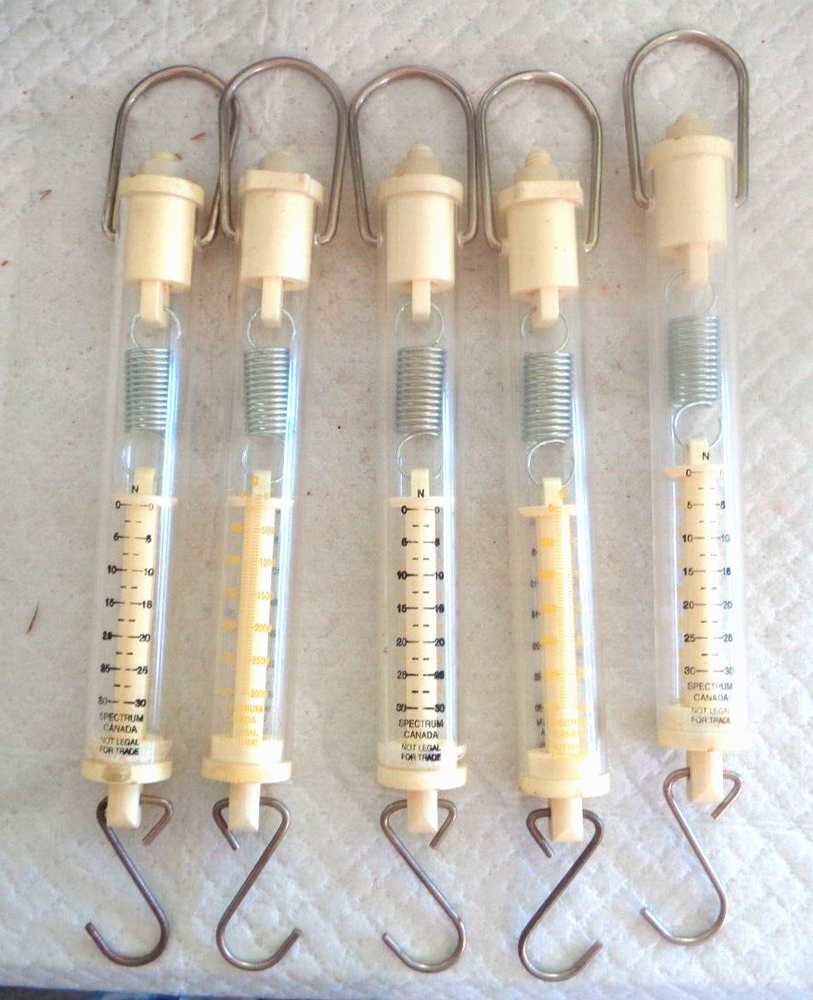 5 pcs Spectrum Canada spring scale 0-30 Newtons / 0-3000 grams