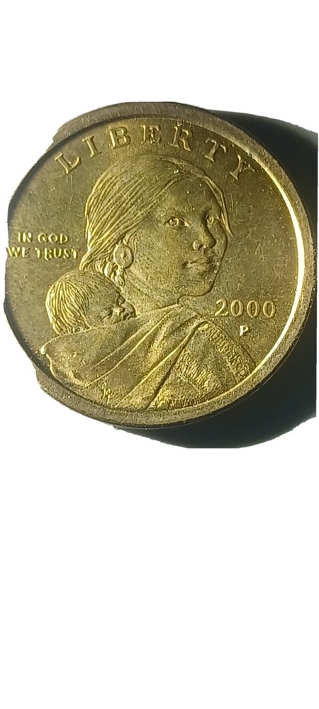 2000 P Wounded (Speared) Eagle Die Gouge Sacagawea Dollar