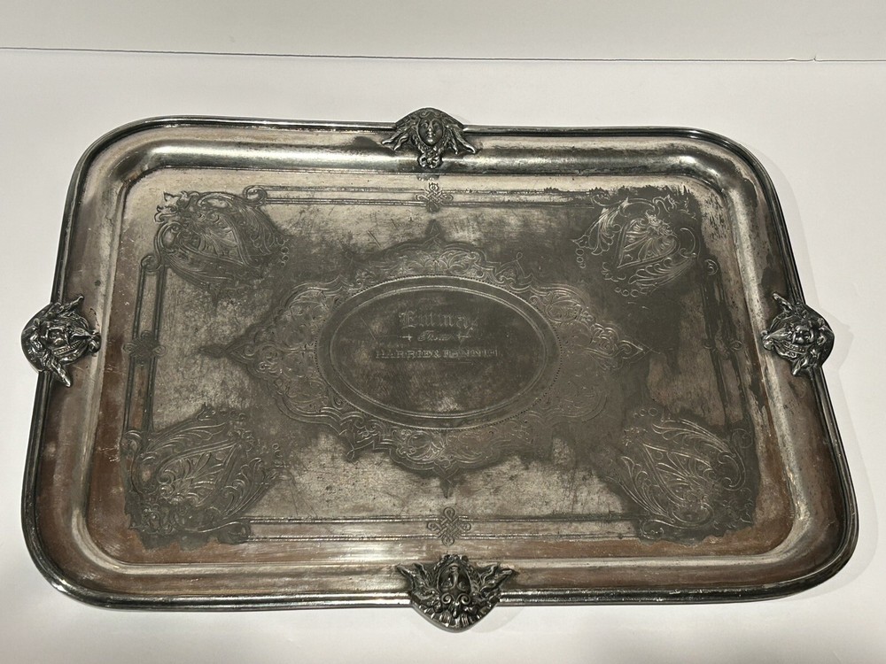 Vintage 16" Rectangular International Silver Hollowware 429 Silverplate Tray