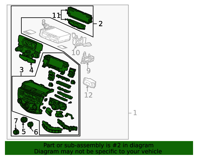 Genuine Honda Control Panel 39183-SDA-L61ZA