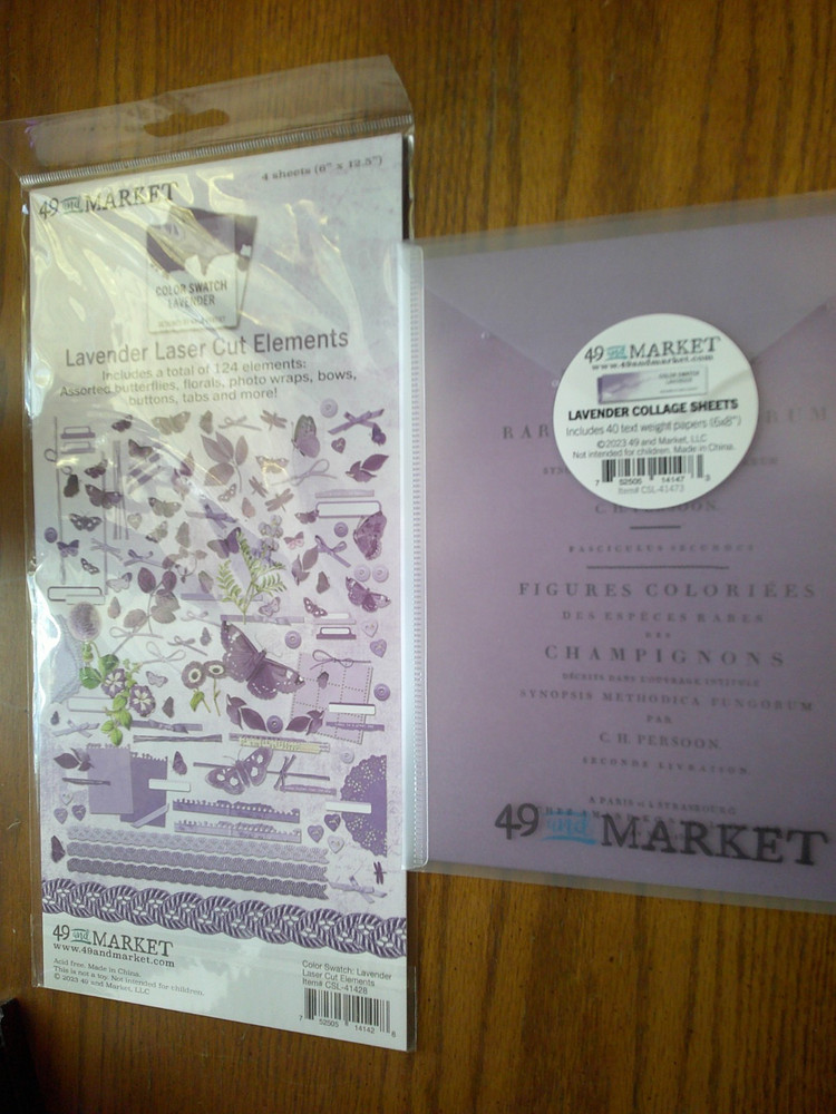 49 & Market LAVENDER Laser Cut Elements & Collage Sheets Lot