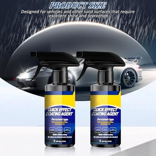 2Pcs Car Nano Coating Spray,Quick Effect Coating Agent for Car, Upgrade