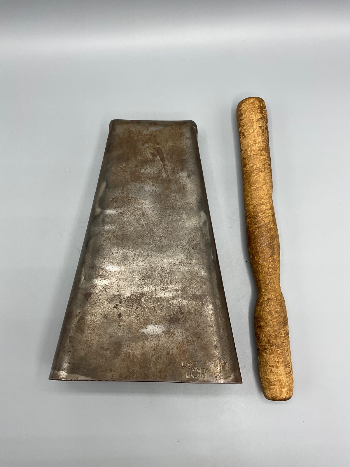 Vintage JCR Percussion Cowbell Bronx NY by J.C.R. with Stick