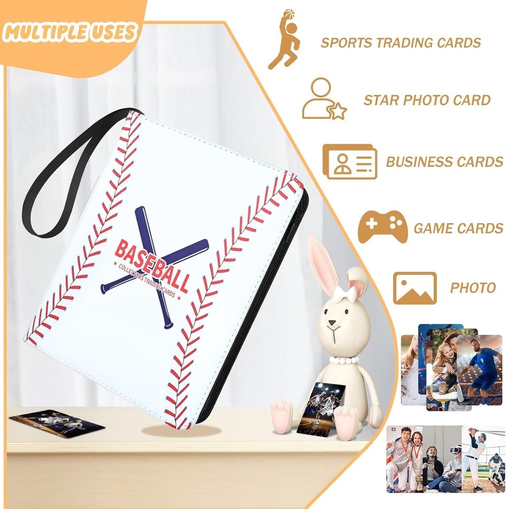 Premium Ringless Trading Card Binder - 900+ Capacity, 9 Side-Loading Pockets.