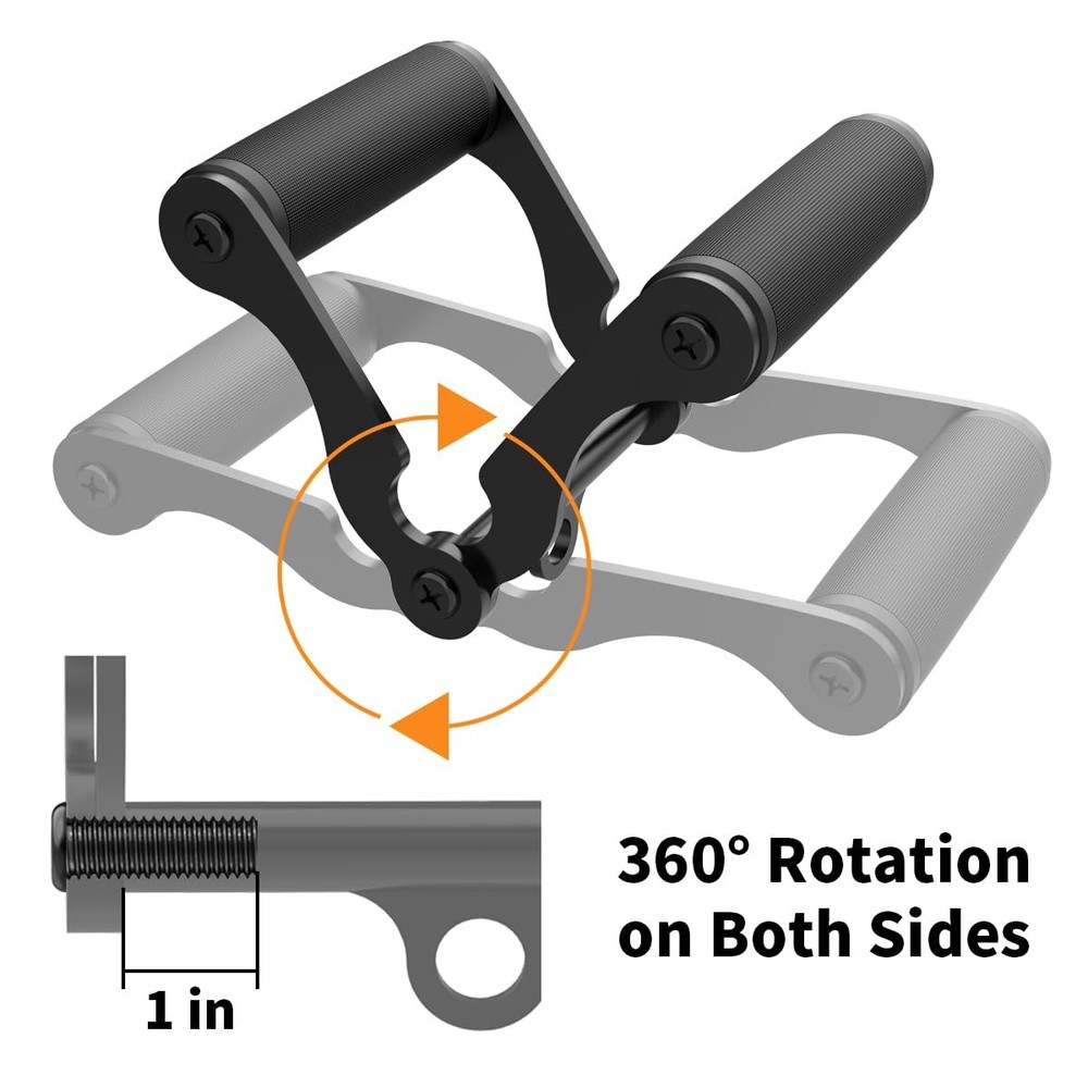 V Bar T-Bar Row Landmine Handle Attachment for Barbell Bars, Solid Mine Double D
