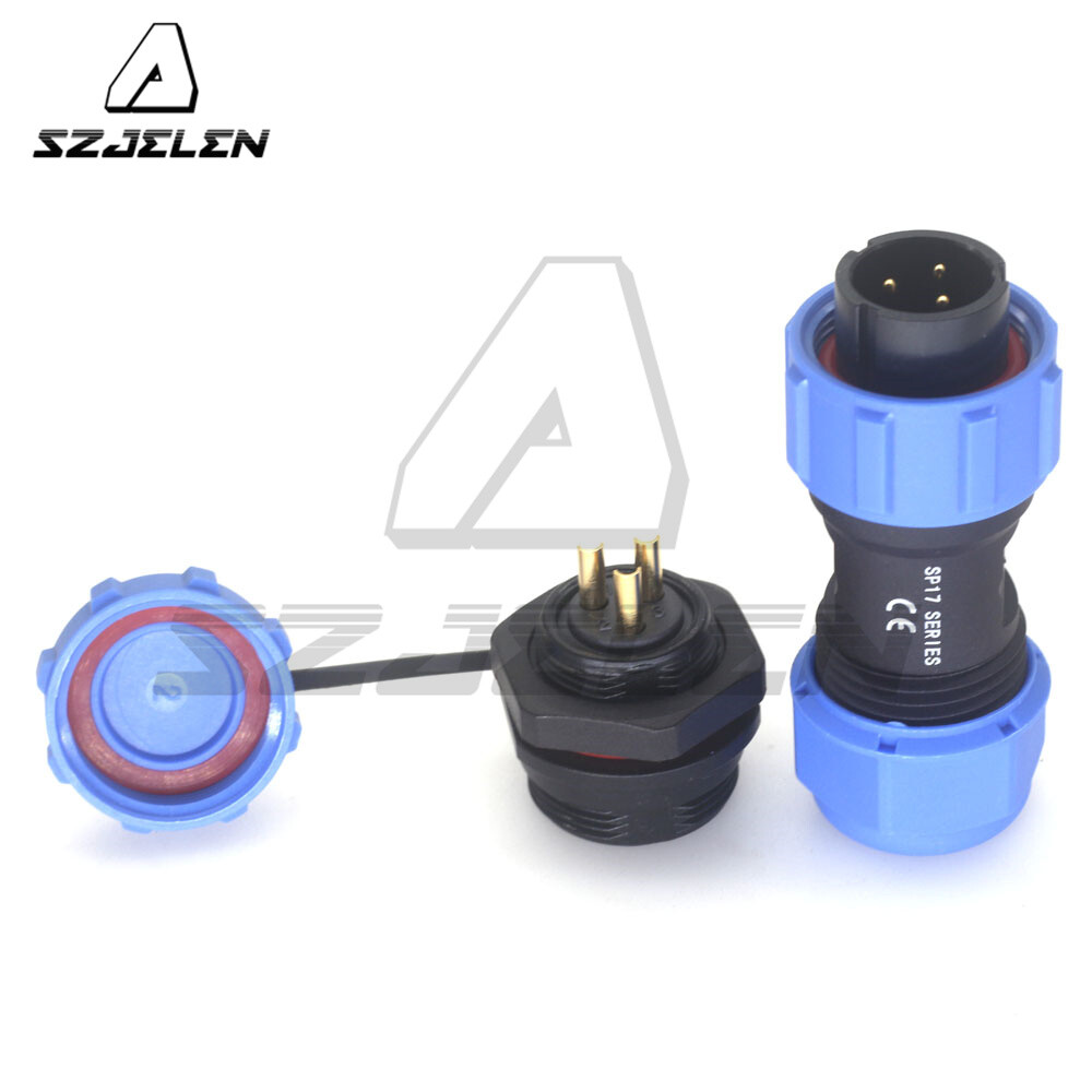 SP17 3Pin Panel Mount Wire Connector,IP67 Waterproof Cable Connector Plug Socket