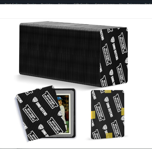 3.5 X 4.5 Inch Black Ding Defend 110-Pack Trading Card Protector Shipping...