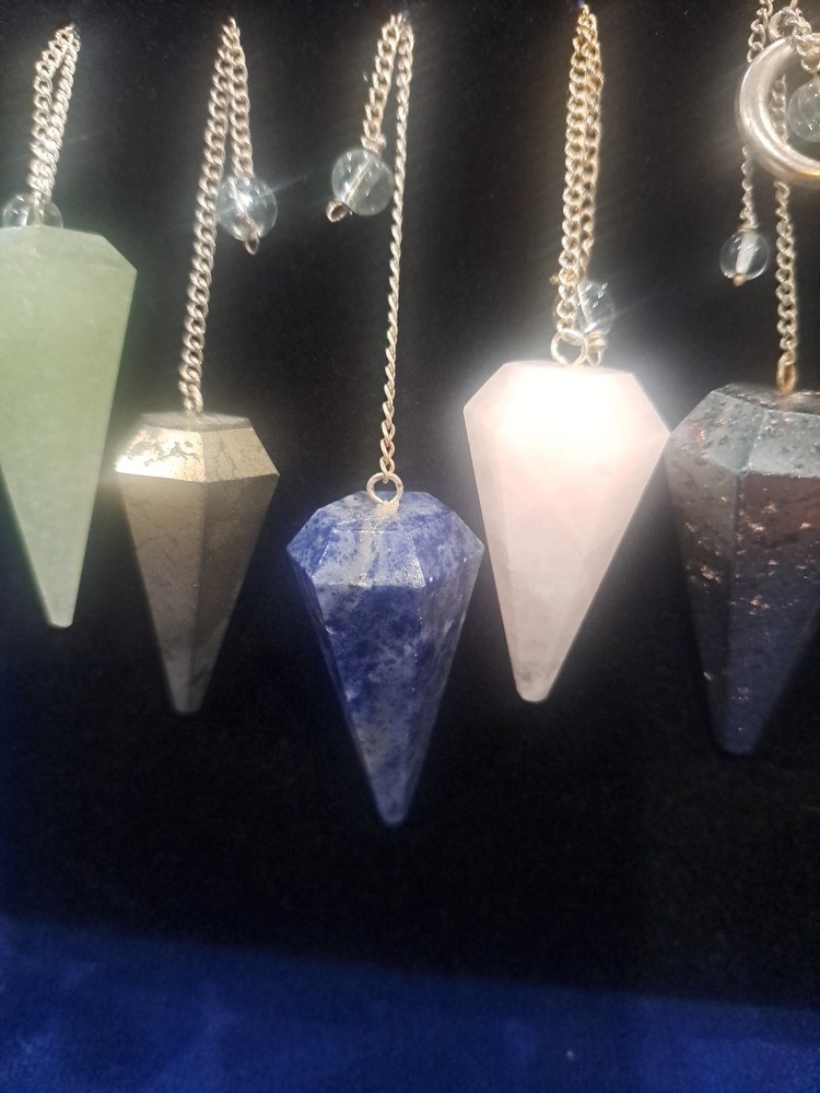 Lapis Lazuli Pendulum Crystal Stone, Faceted Pendulum Divination Tools, Dowsing