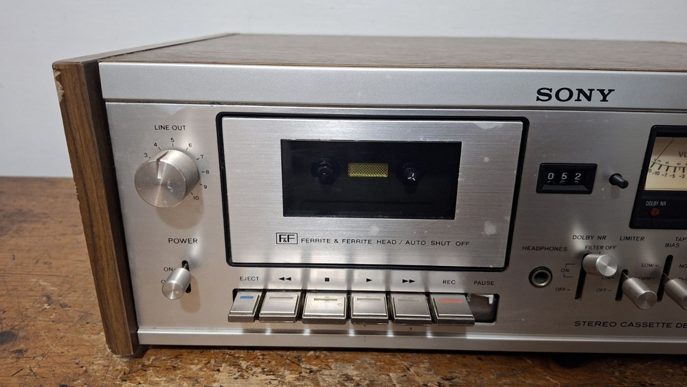 Sony TC-204SD Stereo Cassette Deck – New Belts Fitted – Broken PAUSE Button