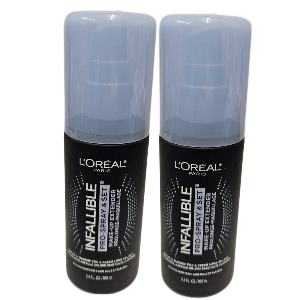 L'Oreal Makeup Infallible Pro-Spray & Set Makeup Extender Spray 3.4 Oz (2 Pack)
