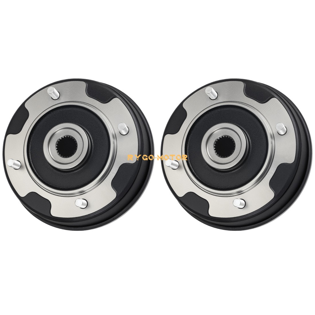 Rear Wheel Brake Drum & Brake Shoes 2SET for Kawasaki Mule 550 KAF300C 1997-2004