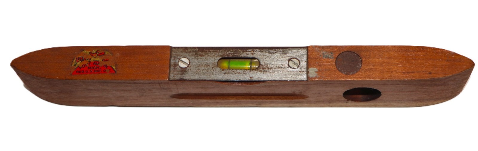 Vintage Wood Mayes Bros Tool Torpedo Level Port Austin, MI