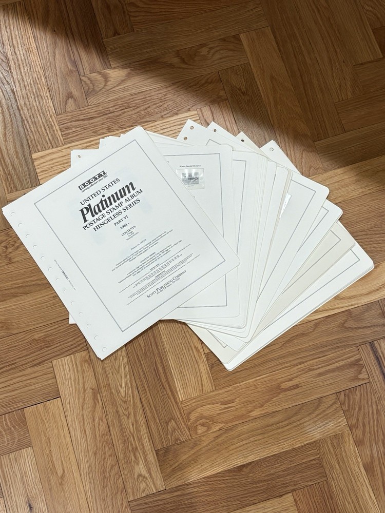 Scott Platinum Hingeless Pages For Years 1984-1989