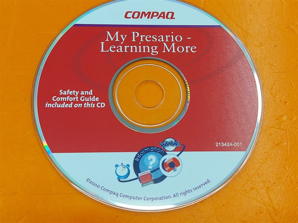 ⭐️⭐️⭐️⭐️⭐️ 2000 Compaq My Presario Learning More Guide CD Disc