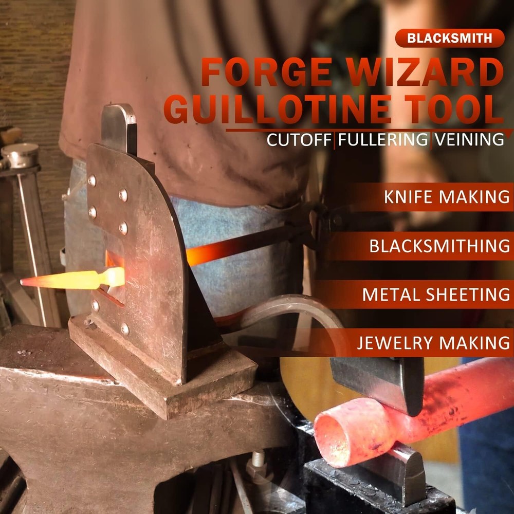 Blacksmith Guillotine Tool, Forge Wizard Blacksmith Tool, Fullering Cut off Tool