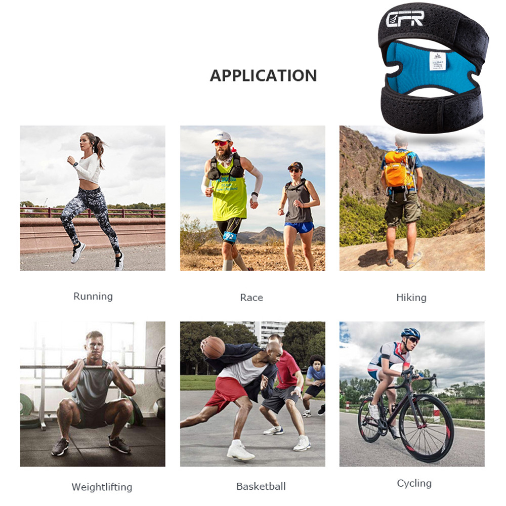 Silicone Knee Brace Sport Support Strong Meniscus Protection Compression Strap