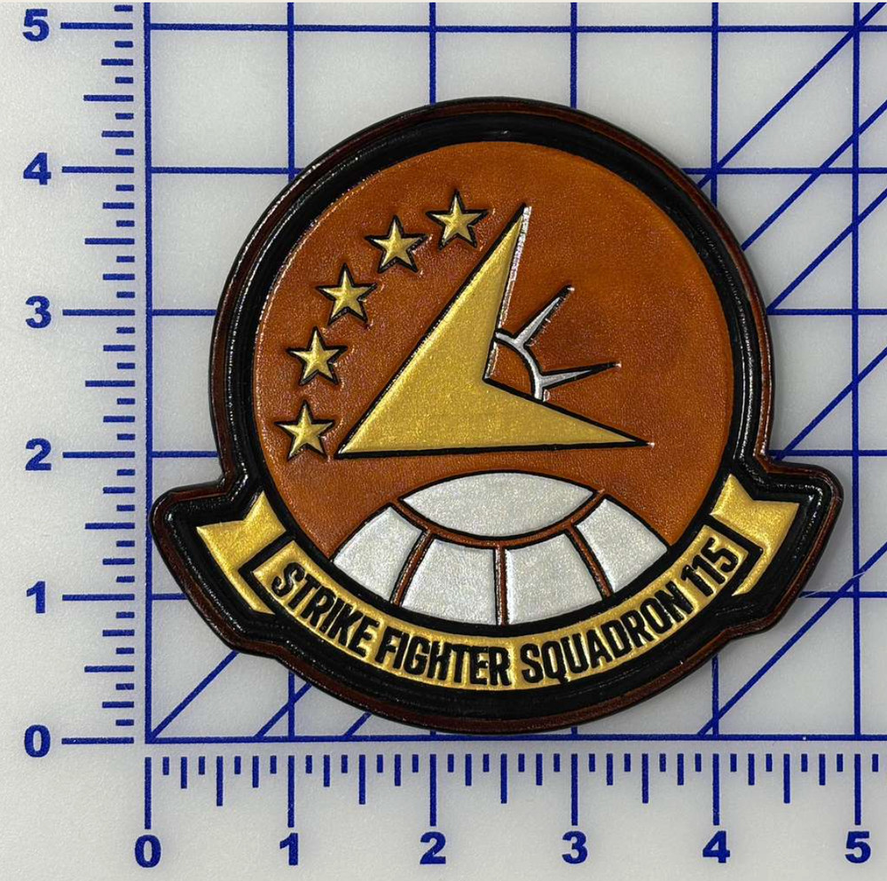 NAVY VFA-115 SUNLINERS 2026 TAN COLOR LEATHER PATCH