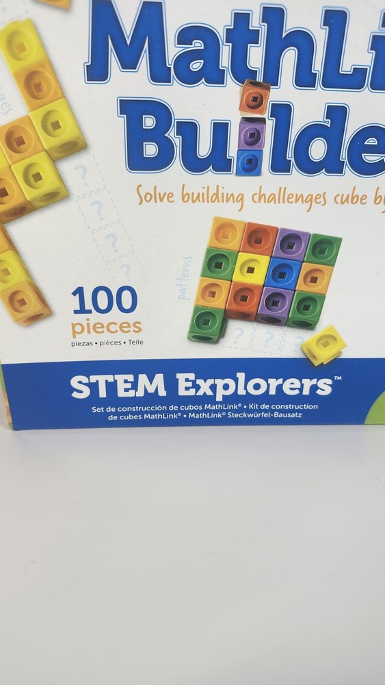 STEM Explorers Mathlink Builders Set 100 Linking Cubes Ages 5+ Learning Resource