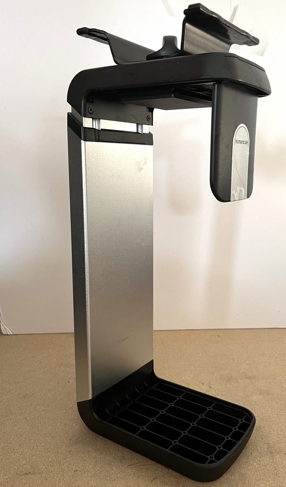 Humanscale CPU600 Adjustable Under-desk CPU Holder Black/Silver with mount Plate
