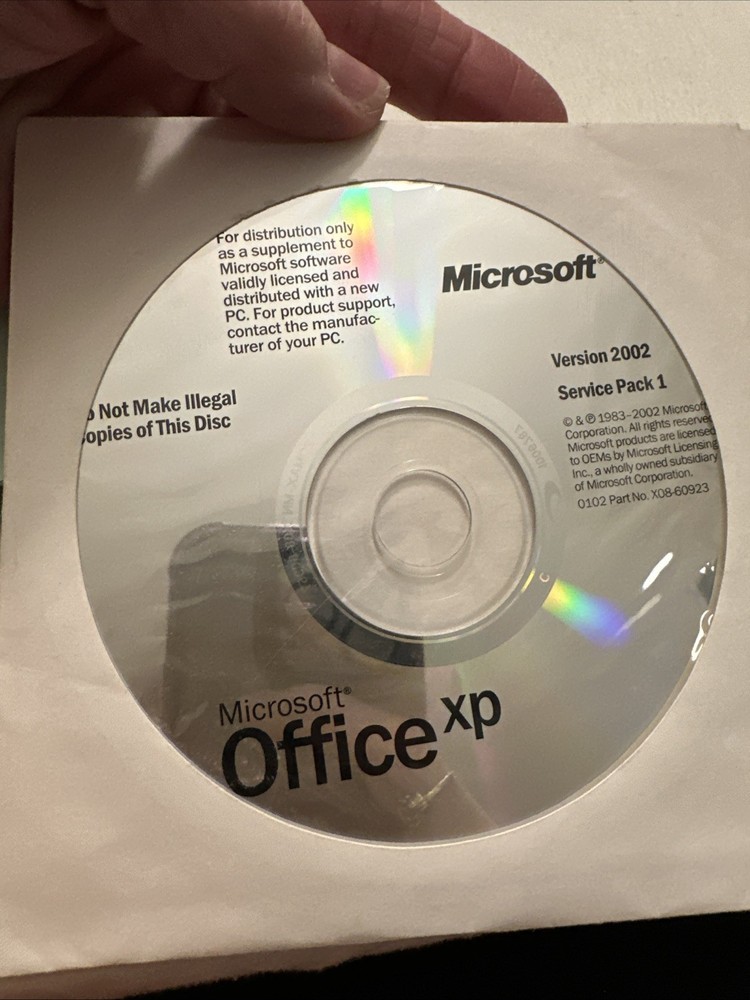 Microsoft Office XP Service Pack 1 CD