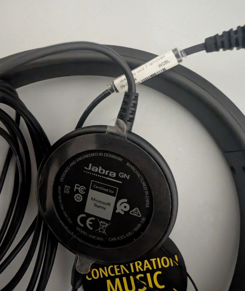 Jabra Evolve ENC060 stereo headset, wired USB-A