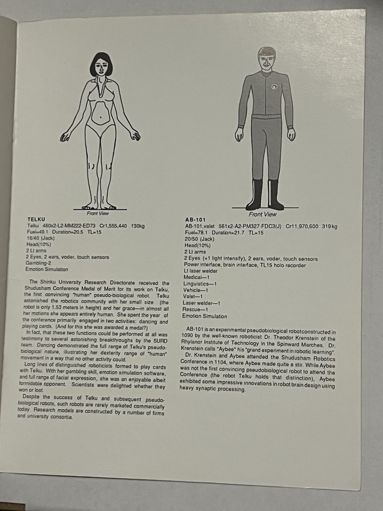 Digest Group Publications Traveller RPG 101 Robots VG